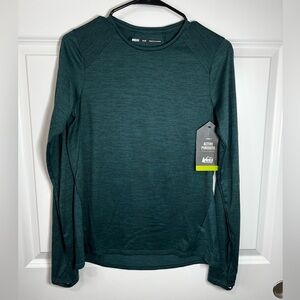 NWOT REI Active Pursuit Long Sleeve Tech Shirt - Womens Small, Dark Teal